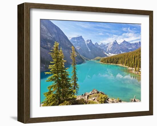 Moraine Lake in the Valley of the Ten Peaks-Neale Clark-Framed Photographic Print