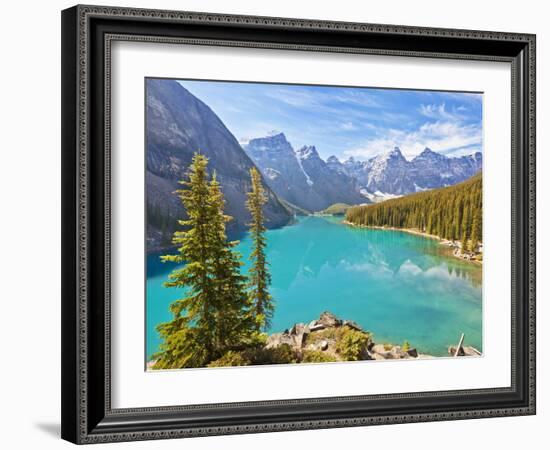 Moraine Lake in the Valley of the Ten Peaks-Neale Clark-Framed Photographic Print