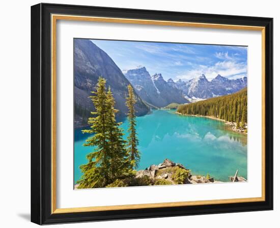 Moraine Lake in the Valley of the Ten Peaks-Neale Clark-Framed Photographic Print