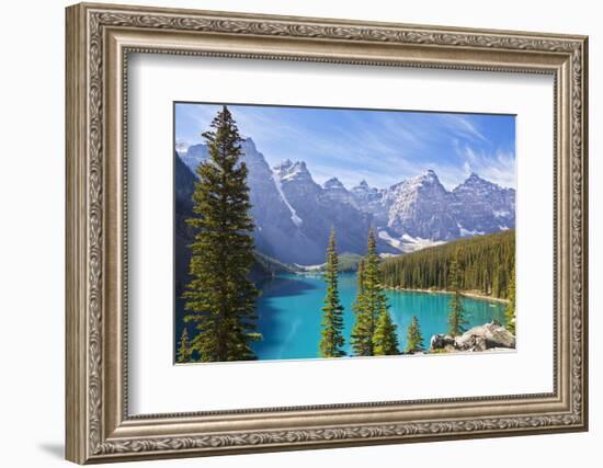 Moraine Lake in the Valley of the Ten Peaks-Neale Clark-Framed Photographic Print