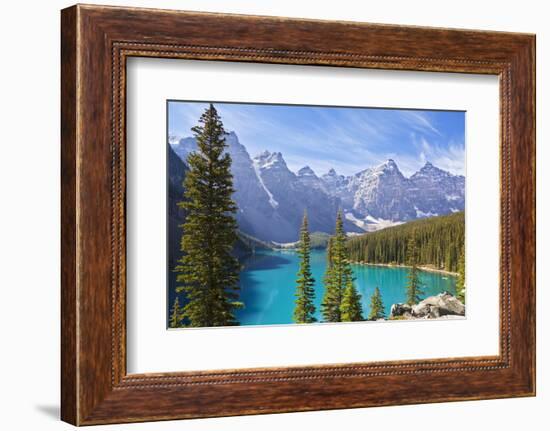 Moraine Lake in the Valley of the Ten Peaks-Neale Clark-Framed Photographic Print