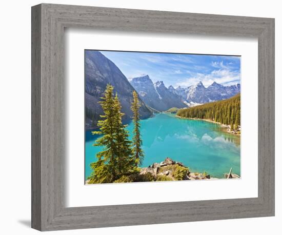 Moraine Lake in the Valley of the Ten Peaks-Neale Clark-Framed Photographic Print