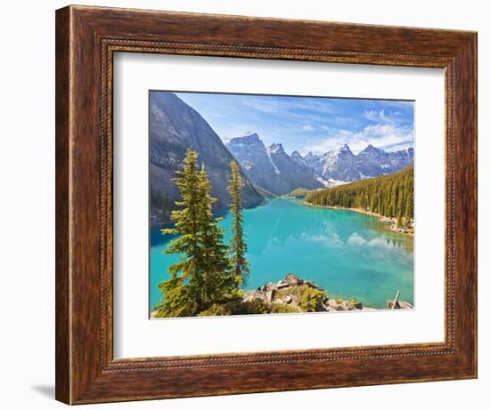 Moraine Lake in the Valley of the Ten Peaks-Neale Clark-Framed Photographic Print