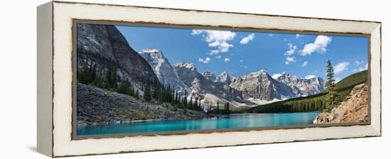 Moraine Lake Panorama-Larry Malvin-Framed Premier Image Canvas