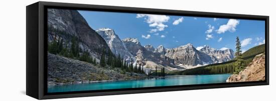 Moraine Lake Panorama-Larry Malvin-Framed Premier Image Canvas