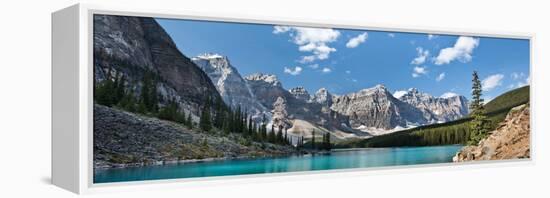 Moraine Lake Panorama-Larry Malvin-Framed Premier Image Canvas