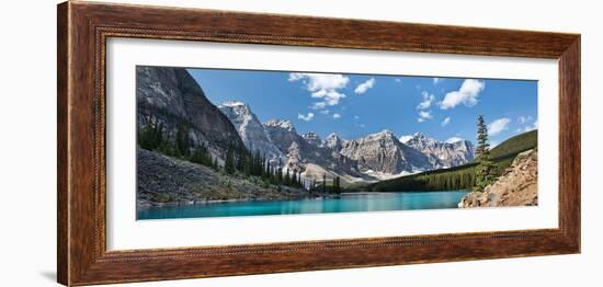 Moraine Lake Panorama-Larry Malvin-Framed Photographic Print