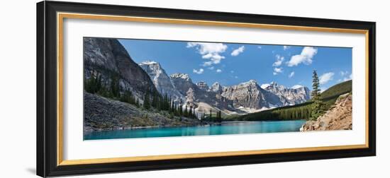 Moraine Lake Panorama-Larry Malvin-Framed Photographic Print