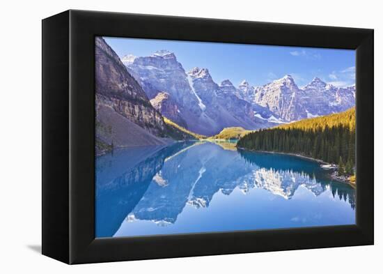 Moraine Lake Reflections in the Valley of the Ten Peaks-Neale Clark-Framed Premier Image Canvas