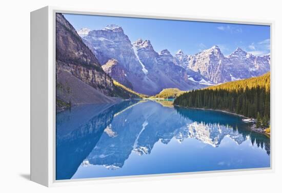 Moraine Lake Reflections in the Valley of the Ten Peaks-Neale Clark-Framed Premier Image Canvas