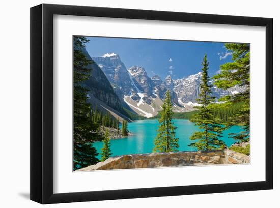 Moraine Lake Trail Banff Park-null-Framed Art Print