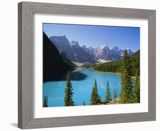 Moraine Lake, Valley of Ten Peaks, Banff National Park, Rocky Mountains, Alberta, Canada-Hans Peter Merten-Framed Photographic Print