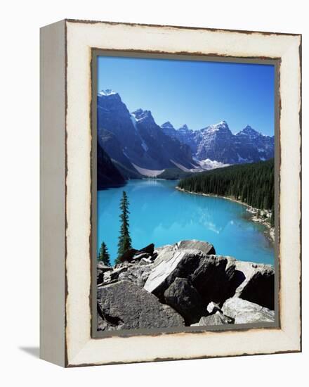 Moraine Lake, Valley of the Ten Peaks, Banff National Park, Rocky Mountains-Hans Peter Merten-Framed Premier Image Canvas