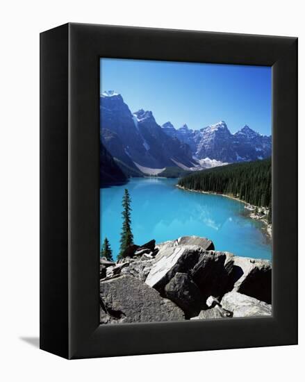 Moraine Lake, Valley of the Ten Peaks, Banff National Park, Rocky Mountains-Hans Peter Merten-Framed Premier Image Canvas