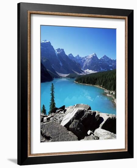 Moraine Lake, Valley of the Ten Peaks, Banff National Park, Rocky Mountains-Hans Peter Merten-Framed Photographic Print