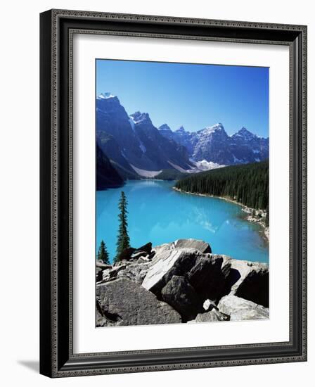 Moraine Lake, Valley of the Ten Peaks, Banff National Park, Rocky Mountains-Hans Peter Merten-Framed Photographic Print