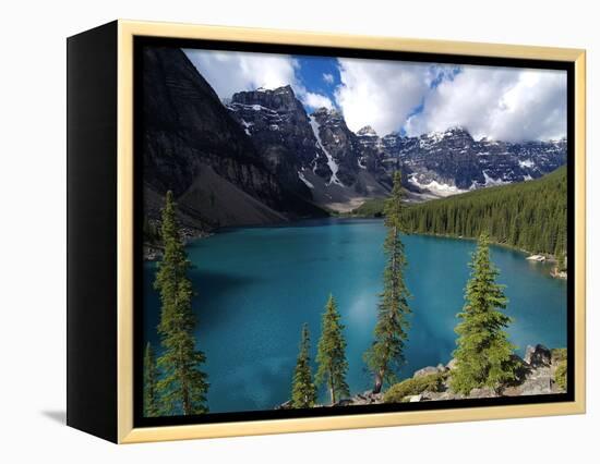 Moraine Lake, Valley of the Ten Peaks, Banff National Park, UNESCO World Heritage Site, Alberta, Ro-Hans Peter Merten-Framed Premier Image Canvas