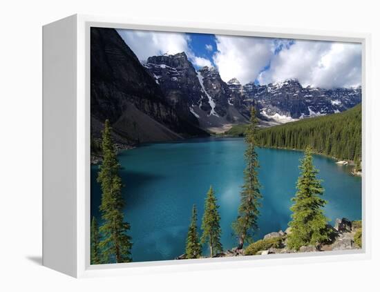 Moraine Lake, Valley of the Ten Peaks, Banff National Park, UNESCO World Heritage Site, Alberta, Ro-Hans Peter Merten-Framed Premier Image Canvas