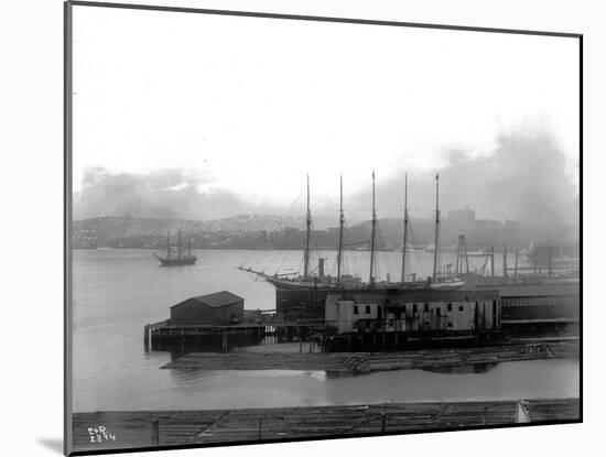 Moran Shipyards, Elliott Bay, Seattle, Circa 1905-Asahel Curtis-Mounted Giclee Print