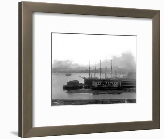 Moran Shipyards, Elliott Bay, Seattle, Circa 1905-Asahel Curtis-Framed Premium Giclee Print