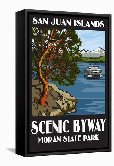 Moran State Park - San Juan Islands, Washington - Scenic Byway-Lantern Press-Framed Stretched Canvas