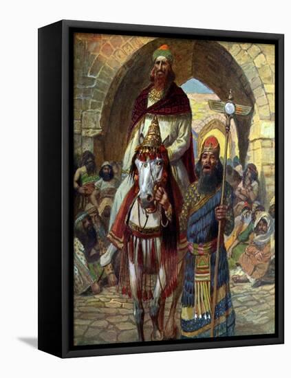 Mordecai 's Triumph by J James Tissot - Bible-James Jacques Joseph Tissot-Framed Premier Image Canvas