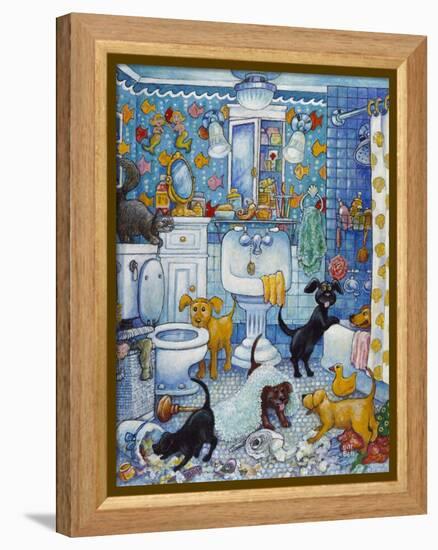 More Bathroom Pups-Bill Bell-Framed Premier Image Canvas