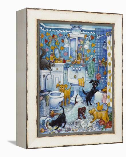 More Bathroom Pups-Bill Bell-Framed Premier Image Canvas