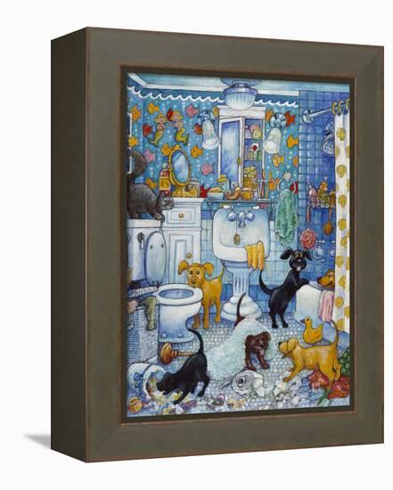 More Bathroom Pups-Bill Bell-Framed Premier Image Canvas