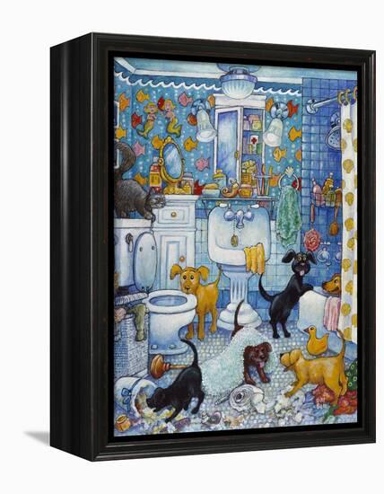 More Bathroom Pups-Bill Bell-Framed Premier Image Canvas