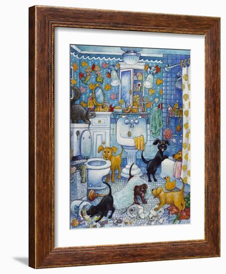 More Bathroom Pups-Bill Bell-Framed Giclee Print