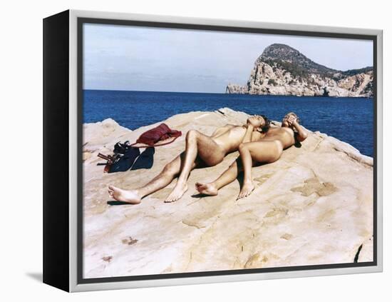 More by BarbetSchroeder with Klaus Grunberg and Mimsy Farmer, 1969 (photo)-null-Framed Stretched Canvas