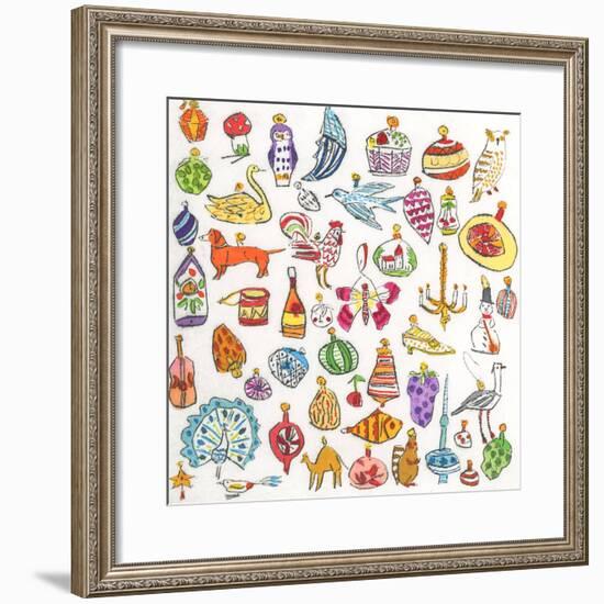 More Christmas baubles!-Sarah Battle-Framed Giclee Print