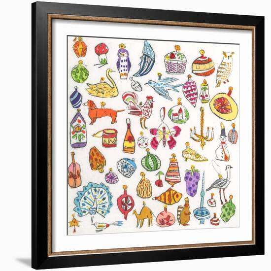 More Christmas baubles!-Sarah Battle-Framed Giclee Print