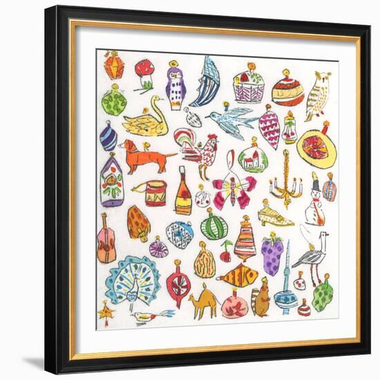 More Christmas baubles!-Sarah Battle-Framed Giclee Print