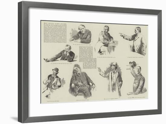 More Debating Society Sketches-null-Framed Giclee Print