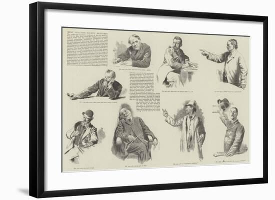 More Debating Society Sketches-null-Framed Giclee Print