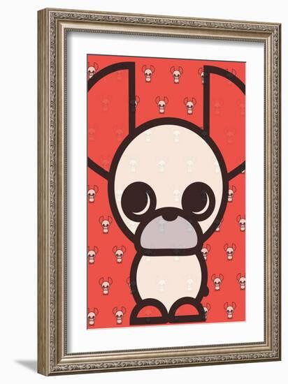 More French Bulldog-null-Framed Art Print