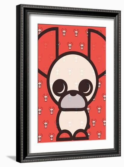 More French Bulldog-null-Framed Art Print