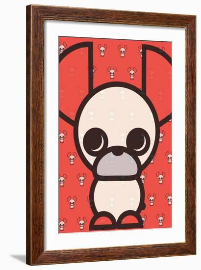 More French Bulldog-null-Framed Art Print