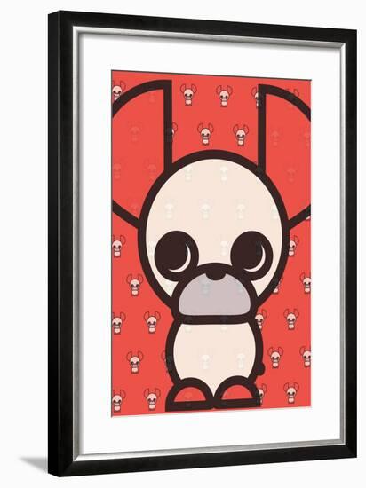 More French Bulldog-null-Framed Art Print