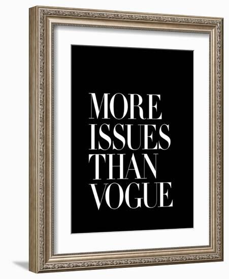 More Issues Than Vogue Black-Brett Wilson-Framed Art Print