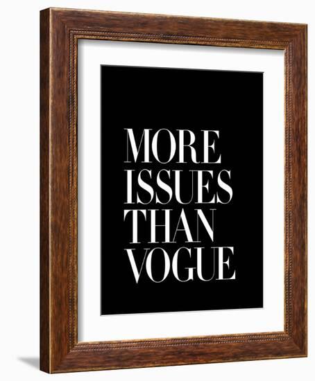 More Issues Than Vogue Black-Brett Wilson-Framed Art Print