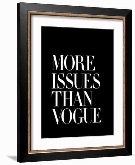 More Issues Than Vogue Black-Brett Wilson-Framed Art Print