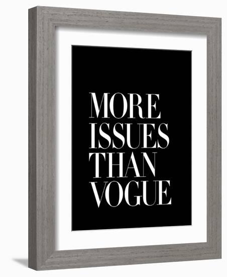 More Issues Than Vogue Black-Brett Wilson-Framed Art Print