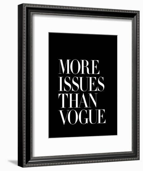 More Issues Than Vogue Black-Brett Wilson-Framed Art Print