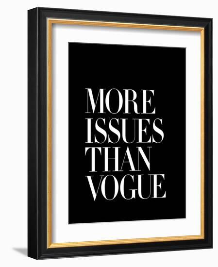 More Issues Than Vogue Black-Brett Wilson-Framed Art Print
