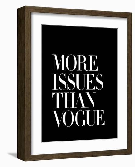 More Issues Than Vogue Black-Brett Wilson-Framed Art Print