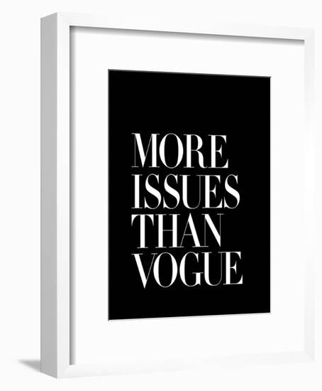 More Issues Than Vogue Black-Brett Wilson-Framed Art Print