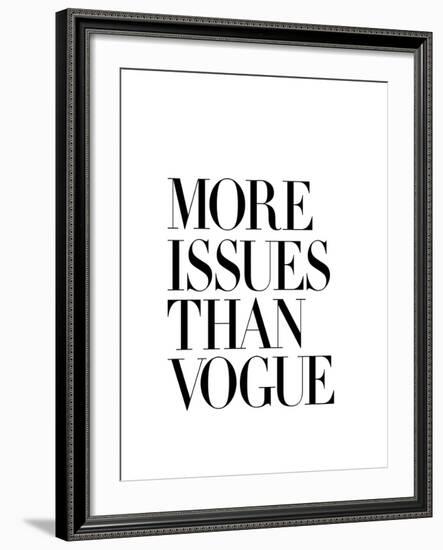 More Issues Than Vogue White-Brett Wilson-Framed Art Print